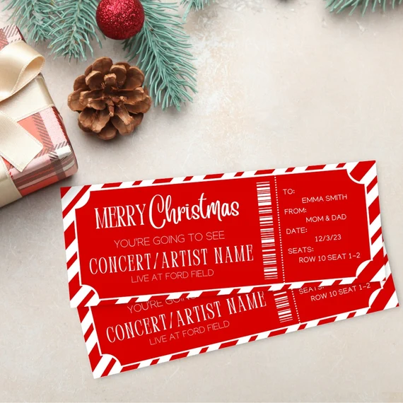 Cadeaux de Noël - Places de concert et événements